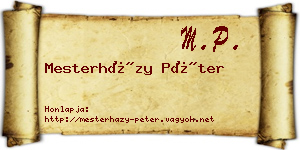 Mesterházy Péter névjegykártya